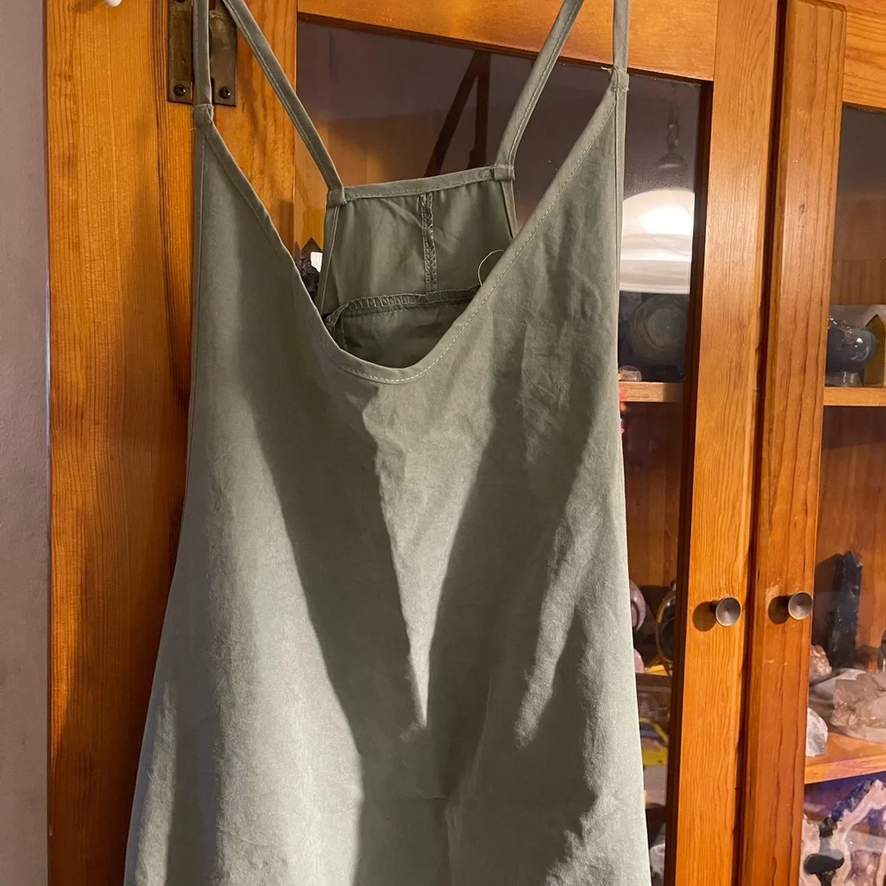 Light greenish gray overall style jumpsuit - Picture 3 of 7